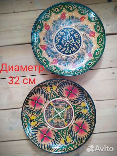 Узбекская посуда ляган, тарелки, пиала