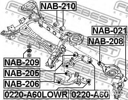 Febest 0220-A60 Опора шаровая nissan pathfinder 05