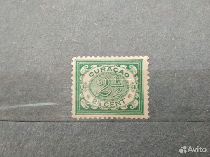 Кюрасао 1904 Колонии. Цифры в овале. 2 1/2 цента