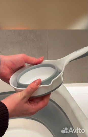 Ванночка для купания с термометром складная