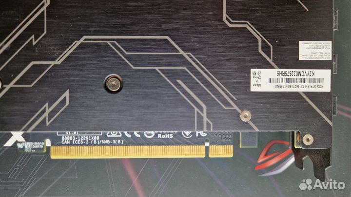 Видеокарта asus ROG GTX 1660 Ti 6gb Strix