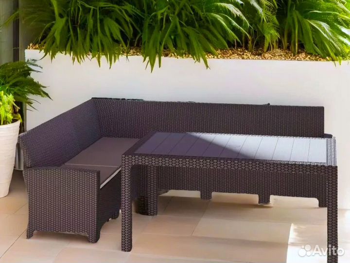 Набор мебели под ротанг угловой