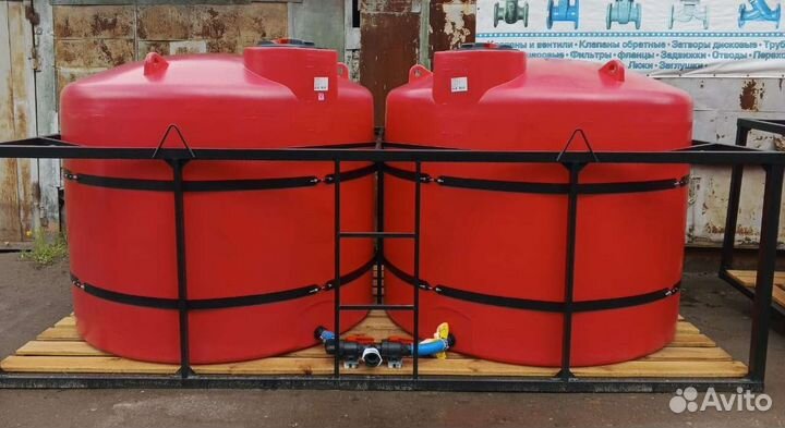 Ёмкость пластиковая в обрешетке