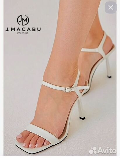 Босоножки белые из натуральной кожи