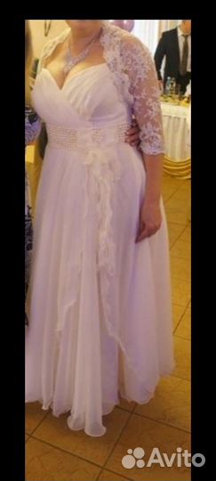Свадебное платье 48 50 бу