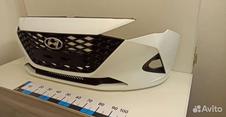 Бампер передний Хендай Солярис 2 рестайлинг 2020