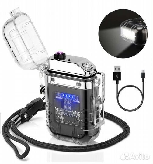 Зажигалка электронная с фонариком