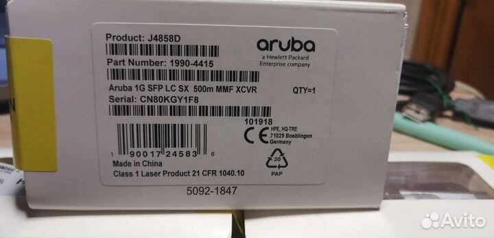 Трансивер J4858D HPE sfp модуль