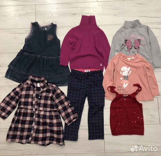 Вещи пакетом на девочку 92 98 zara hm