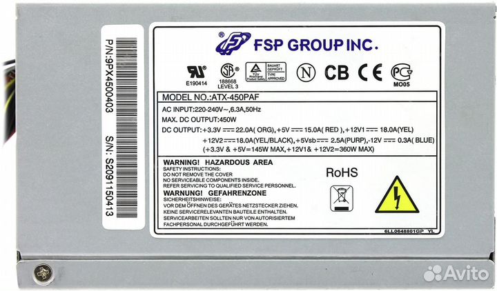 Блоки питания 300-450W рабочие