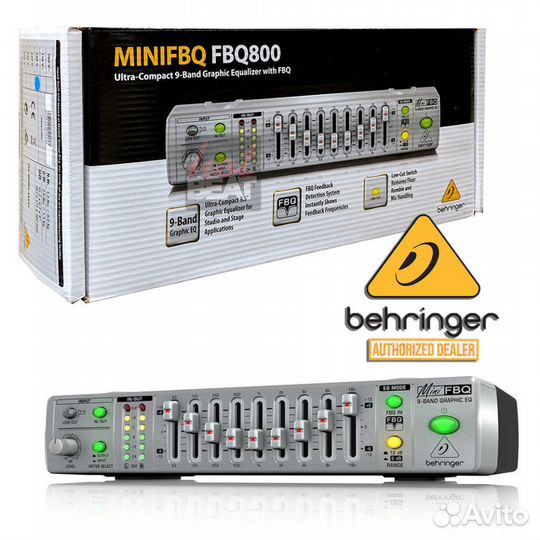 Behringer FBQ800 графический 9-полосный эквалайзер