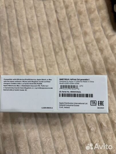 Наушники apple airpods 3