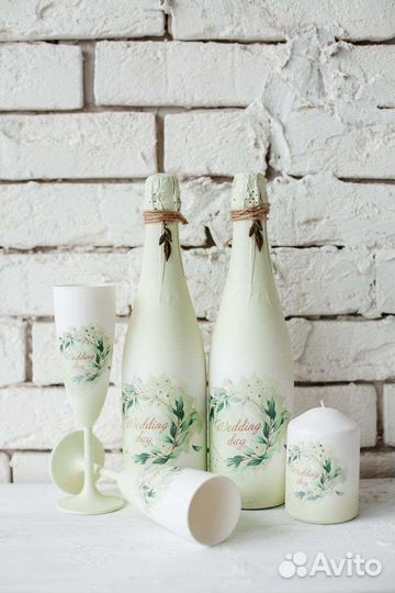 Свадебное шампанское/ фужеры/семейный очаг