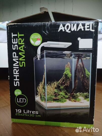 Аквариум 19 литров aquael shrimp SET smart