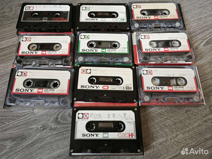 Кассеты Sony древние (Normal) б/у 10шт