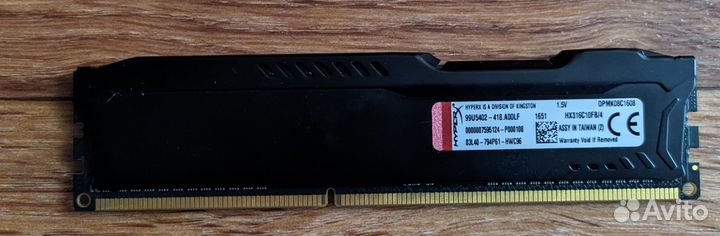 Kingston HyperX fury Black Series HX316C10FB/4 4гб