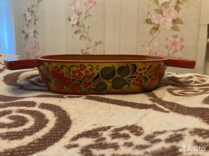 Сухарница Хохлома винтаж