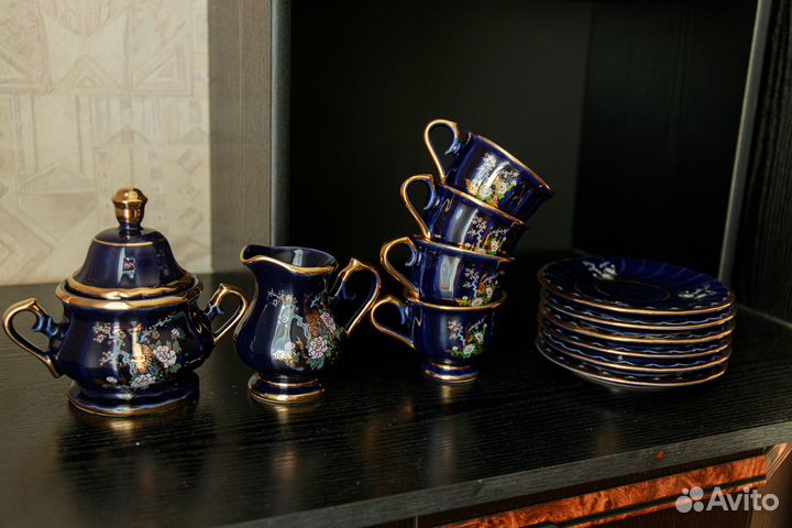 Кофейный сервиз кобальт