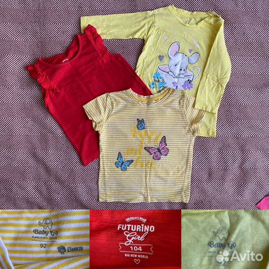 Большой пакет одежды для девочки 104-110