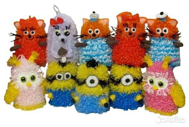 Мочалки ручной вязки