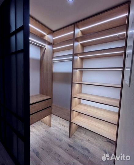 Гардеробная на заказ стильная под ключ