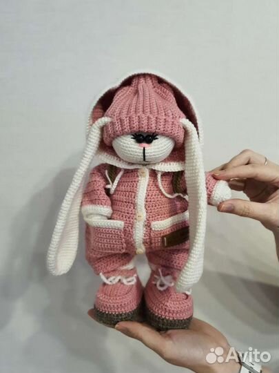 Заяц Тильда, вязаные игрушки ручной работы