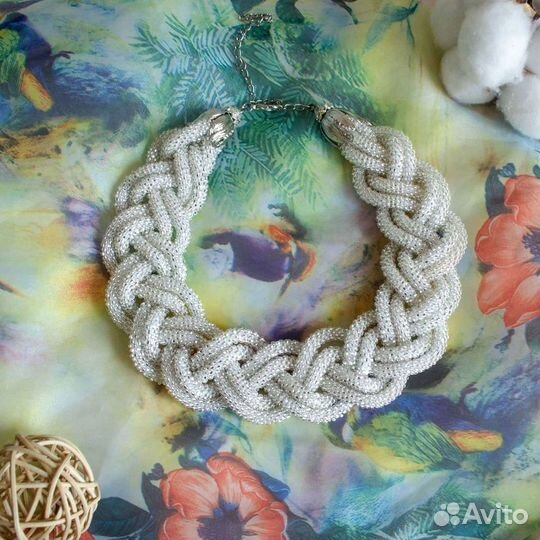 Колье Украшение на шею косичка