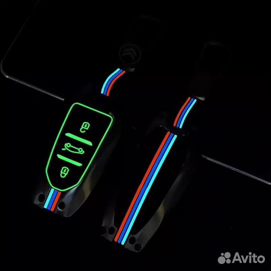 Чехол на ключ Citroen Peugeot / Ситроен Пежо grey