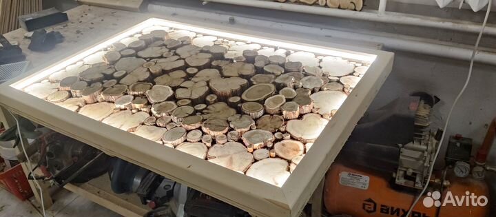 Панно из можжевельника в баню