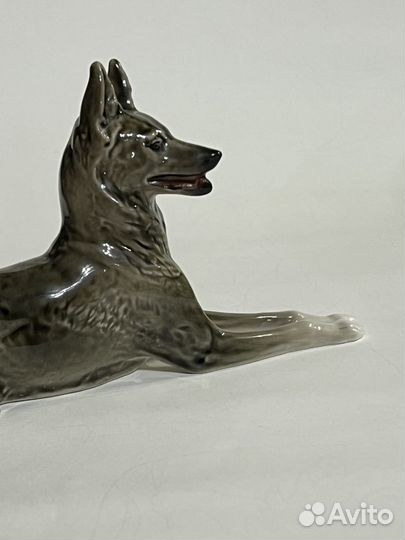 Фарфор лфз статуэтка Овчарка собака СССР