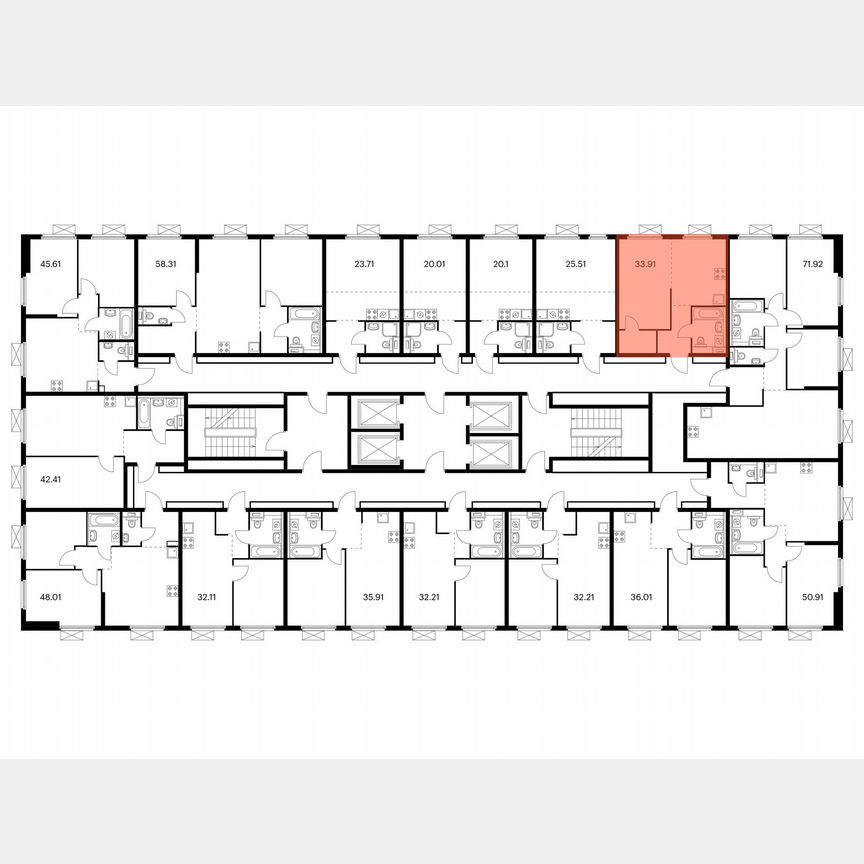 1-к. квартира, 33,9 м², 22/38 эт.