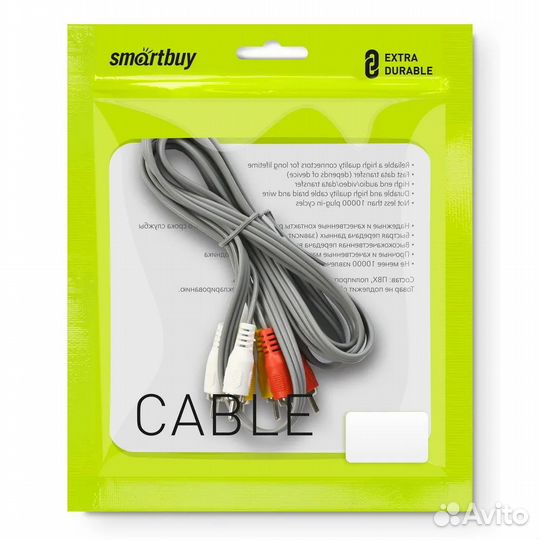 Кабель соединительный SmartBuy 3xRCA M / 3xRCA M