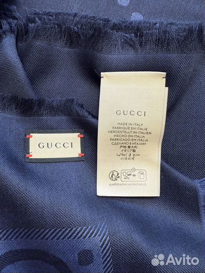 Платок Gucci темно синий. Оригинал