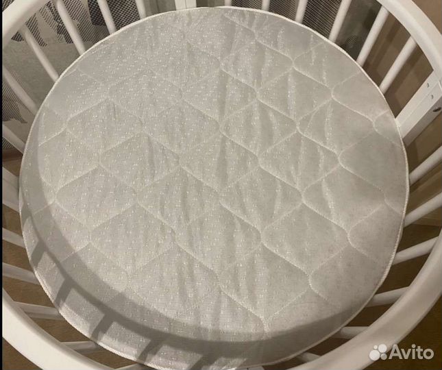 Круглый матрас с кокосом 75х75-9см +наматрасник
