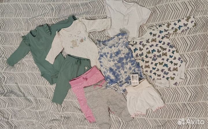 Детские вещи на девочку 62-74 пакетом