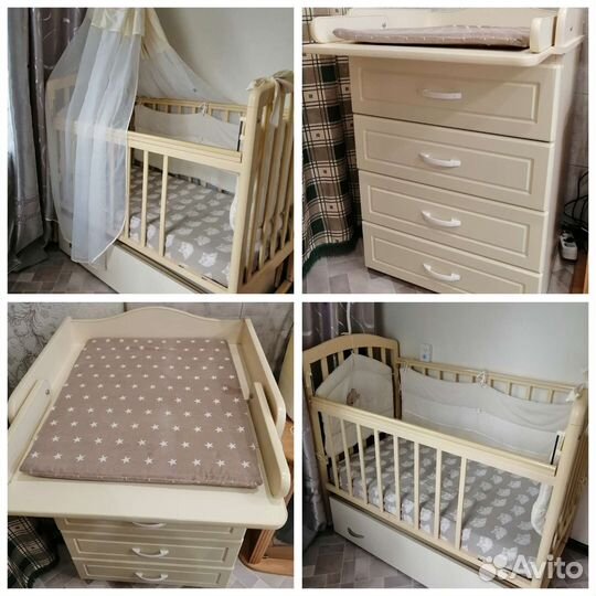 Детская кроватка с пеленальным комодом