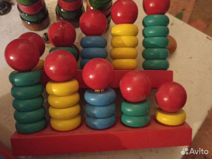 Винтажные деревянные пирамидки