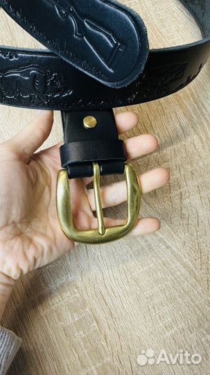 Ремень кожаный мужской Охота