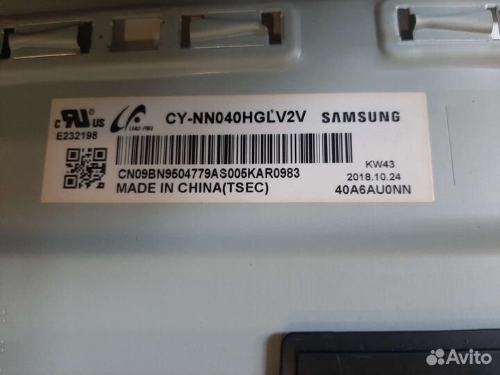 Разбор UE40NU7170U