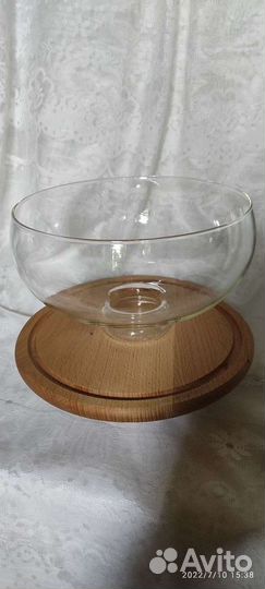 Доска купол стекляный сырная тарелка