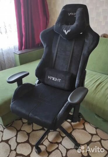 Компьютерное кресло, viking knight, черный, ткань