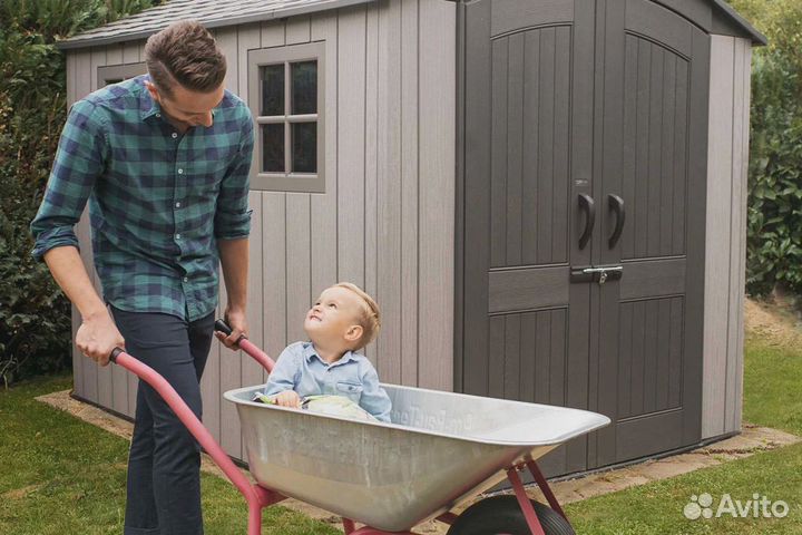 Сарай пластиковый WoodLook 7*12