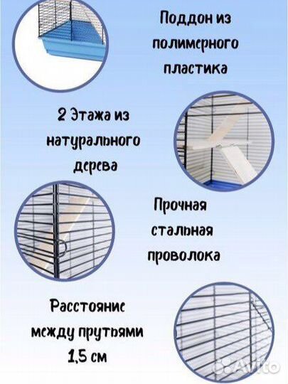 Новая клетка высотой 90см для шиншиллы/дегу и др