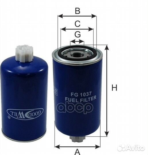 Фильтр топливный HCV ford cargo, hyundai roblex