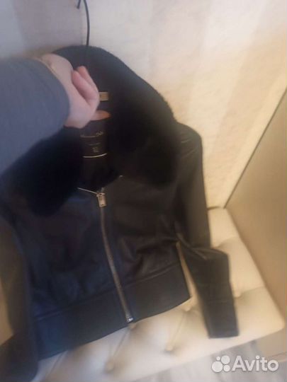 Куртка кожаная Massimo dutti