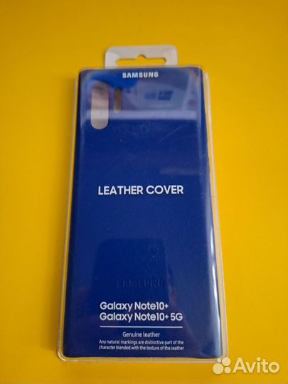 Чехол Samsung note 10 plus Leather original