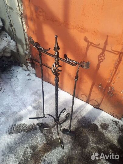 Кованый каминный набор