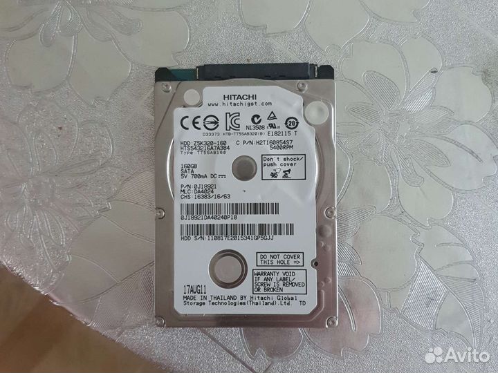 Жесткий диск160 гб 2,5 ноутбучный