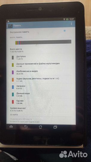Планшет asus memo pad hd7