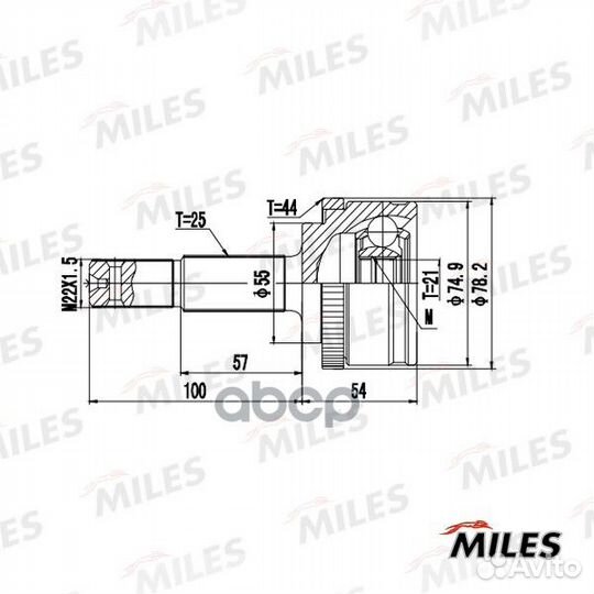 Шрус наружный с ABS nissan almera N16 1.5 00-06